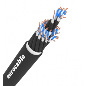 EUROCABLE LKMF16P 16-PAIR ANALOG AES DMX SHIELDED AUDIO CABLE BLACK