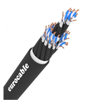 EUROCABLE LKMF16P 16-PAIR ANALOG AES DMX SHIELDED AUDIO CABLE BLACK