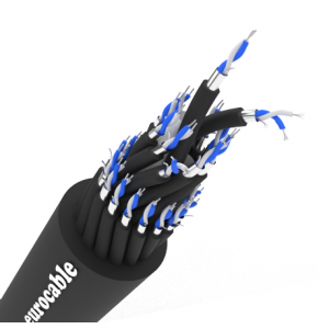 EUROCABLE LKMF28P 28-PAIR ANALOG AES DMX SHIELDED AUDIO CABLE BLACK