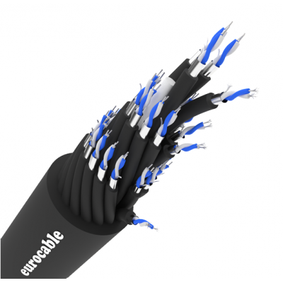 EUROCABLE LKMF32P 32-PAIR ANALOG AES DMX SHIELDED AUDIO CABLE BLACK