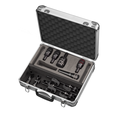 AUDIX ADX-DP5A 5X DRUM MIC PACKAGE WITH ROAD CASE (1X I5, 2X D2, 1X D4, 1X D6)