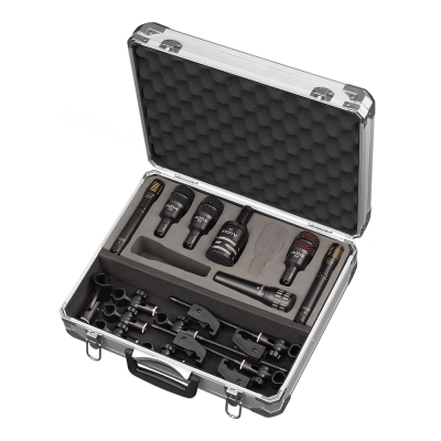 AUDIX ADX-DP7 7X DRUM MIC PACKAGE WITH ROAD CASE (1X I5, 2X D2, 1X D4, 1X D6, 2X ADX51)