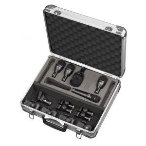 AUDIX ADX-FP5 5-PIECE FUSION DRUM MIC PACKAGE WITH ALUMINUM ROAD CASE (3X F2, 1X F5, 1X F6)
