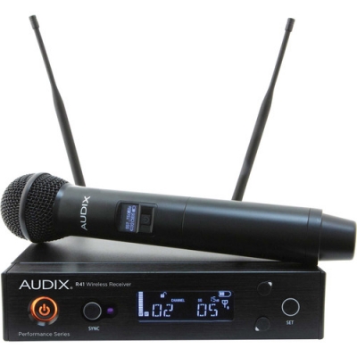 AUDIX AUD-AP41-OM5-A R41 WIRELESS RECEIVER WITH H60-OM5 HANDHELD TRANSMITTER FQ A 522-554MHZ
