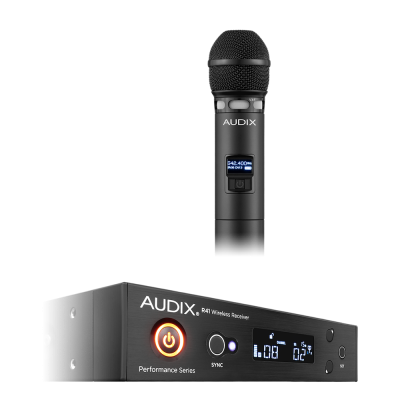 AUDIX AUD-AP41-VX5-A R41 WIRELESS RECEIVER WITH H60-VX5 HANDHELD TRANSMITTER FQ A 522-554MHZ