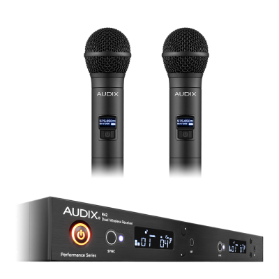 AUDIX AUD-AP42-OM5-A R42 DUAL WIRELESS MIC SYSTEM 2X H60-OM5 HANDHELD BAND A 522-554MHZ