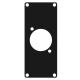 CAYMON CASY103A/B 1 SPACE ALUMINUM COVER PLATE D-SIZE HOLE BLACK