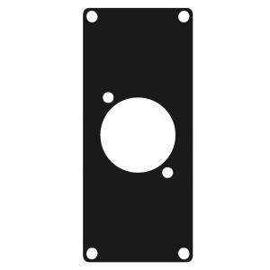 CAYMON CASY103A/B 1 SPACE ALUMINUM COVER PLATE D-SIZE HOLE BLACK