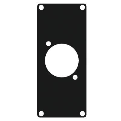 CAYMON CASY103A/B 1 SPACE ALUMINUM COVER PLATE D-SIZE HOLE BLACK