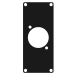 CAYMON CASY103A/B 1 SPACE ALUMINUM COVER PLATE D-SIZE HOLE BLACK
