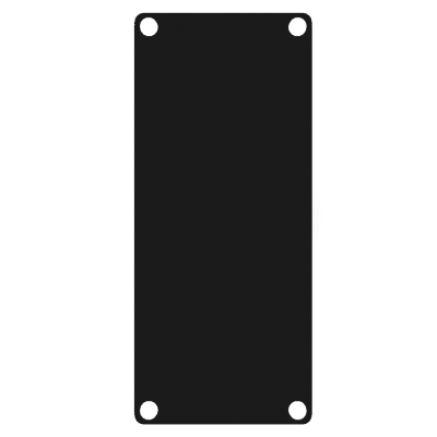 CAYMON CASY101A/B 1 SPACE ALUMINUM BLANK MODULE BLACK
