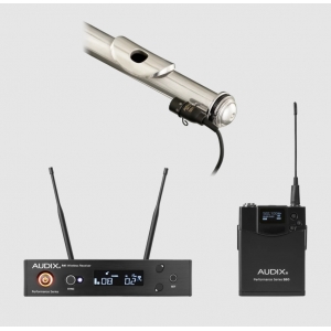 AUDIX AUD-AP41-FLUTE-A R41 WIRELESS RECEIVER WITH BP60 BODYPACK TRANSMITTER ADX10 MIC AND FLUTE CLIP A 522-554