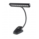K&M 12249 ORCHESTRA LIGHT EOS 9X LED GOOSENECK MUSIC STAND LIGHT CLIP 3M CABLE 110-240VAC BLACK