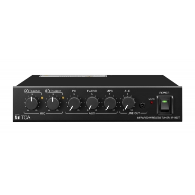 TOA IR-802T IR CLASSROOM 2CH WIRELESS TUNER BLACK