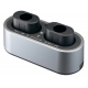 TOA IR-200BC 2 BAY BATTERY CHARGER FOR IR MICROPHONES GREY
