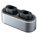 TOA IR-200BC 2 BAY BATTERY CHARGER FOR IR MICROPHONES GREY