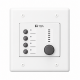 TOA ZM-9014 REMOTE CONTROL PANEL 4 BUTTON 1 VOLUME CONTROL 24VDC WHITE
