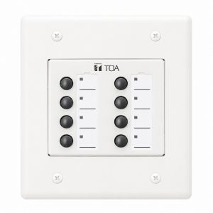 TOA ZM-9013 REMOTE CONTROL PANEL 8 BUTTON 24VDC WHITE