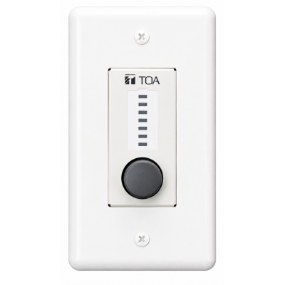 TOA ZM-9012 REMOTE CONTROL PANEL 1 VOLUME CONTROL 24VDC WHITE