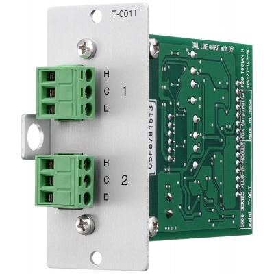 TOA T-001T 9000 SERIES 2CH BALANCED LINE OUTPUT MODULE