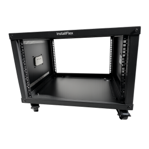 INSTALLFLEX INSPR6500/B 6RU 19 INCH PORTABLE EQUIPMENT RACK 500MM DEEP WITH WHEELS BLACK