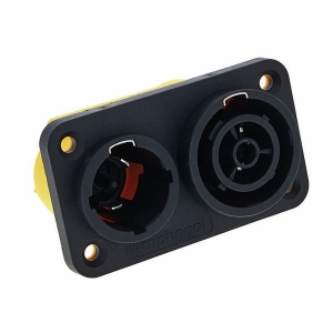 AMPHENOL HPT-3-CC HPT SERIES DUAL PANEL MOUNT MALE/FEMALE MAINS POWER CONNECTOR IN/OUT