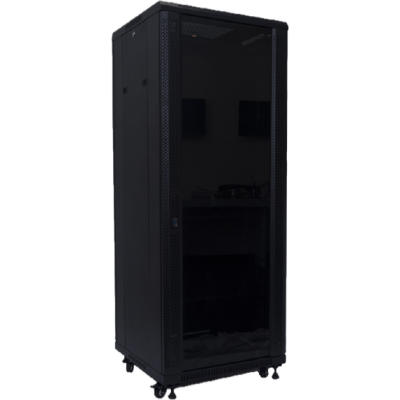 GLOBAL RACKING SOLUTIONS GLOFSR-6818BK FSR-68XX SERIES RACKS 19" FREE STANDING RACK 18U REMOVABLE SIDE PANEL STEEL POWDER COATED