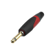 NEUTRIK NP2XX-SILENT SILENTPLUG 2-POLE 1/4" 6.35MM MALE PHONE PLUG RED/BLACK FOR GUITAR/INSTRUMENT CABLE