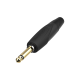 NEUTRIK NU-NP2XX-SILENT-0 SILENTPLUG 2-POLE 1/4" 6.35MM MALE PHONE PLUG BLACK GUITAR CABLE STARDUST EDITION