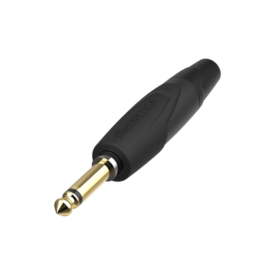NEUTRIK NU-NP2XX-SILENT-0 SILENTPLUG 2-POLE 1/4" 6.35MM MALE PHONE PLUG BLACK GUITAR CABLE STARDUST EDITION