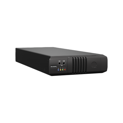 QUEST QX500D QX SERIES 2-CHANNEL CLASS D POWER AMPLIFIER 2X50W DANTE/AES67 EUROBLOCK INPUT/OUTPUT 100-240VAC BLACK